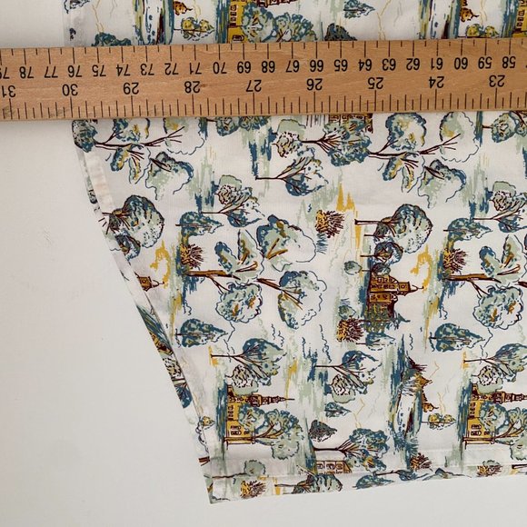 NWT Original Penguin Bright White Multiprint Button Down Shirt Size M OPWF2026OP - Picture 9 of 13